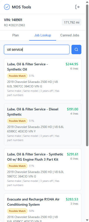 Chrome Extension - Job Lookup